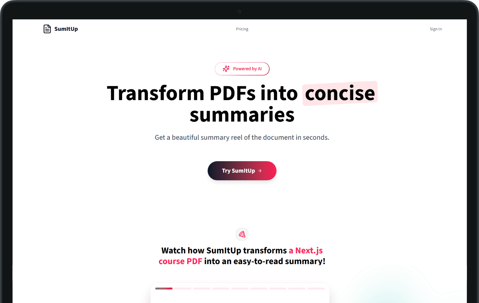 SumItUp - AI PDF Summarizer